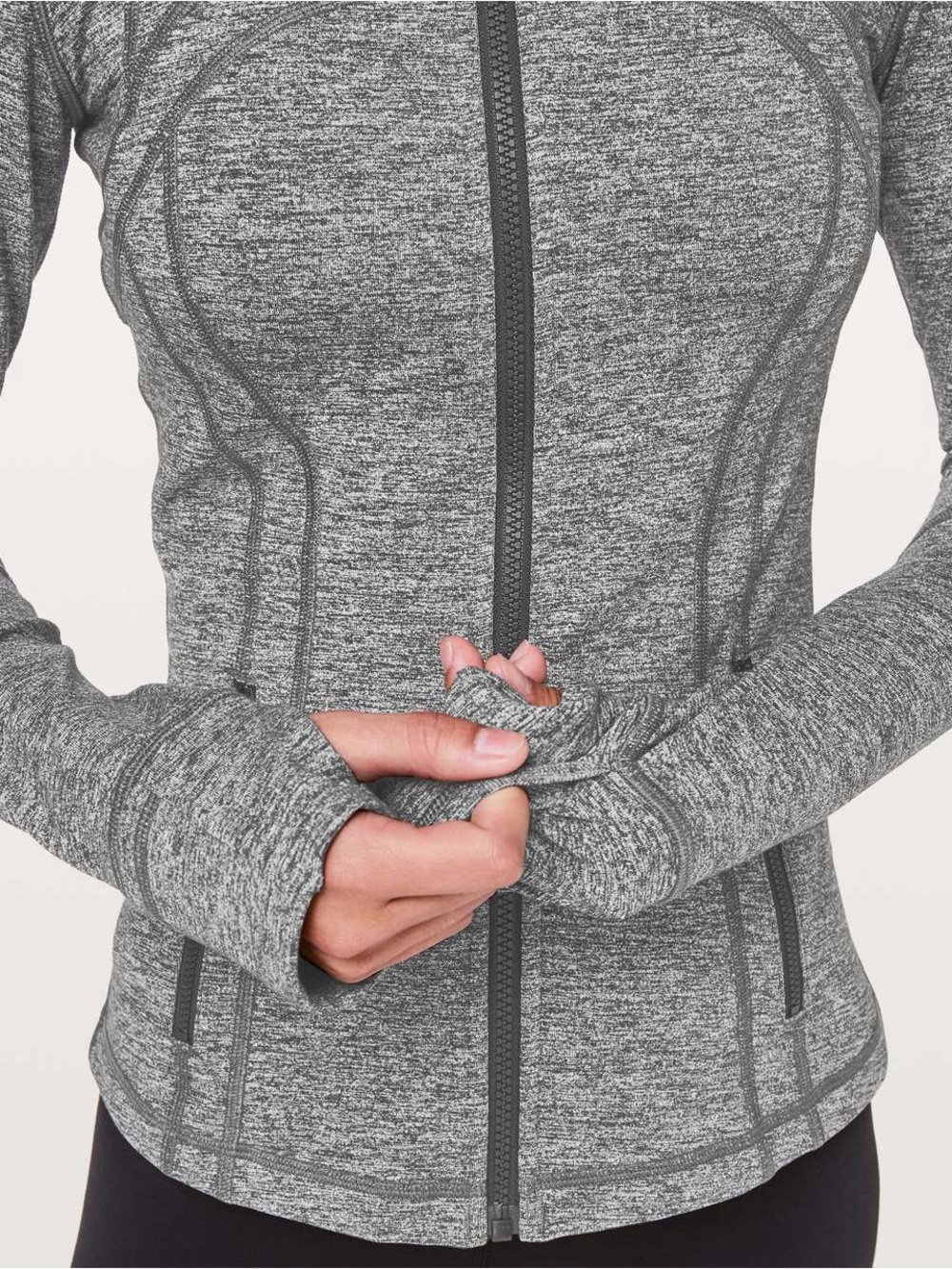 Lululemon Define Jacket in Heathered Black Size 10 - Picture 4 of 8